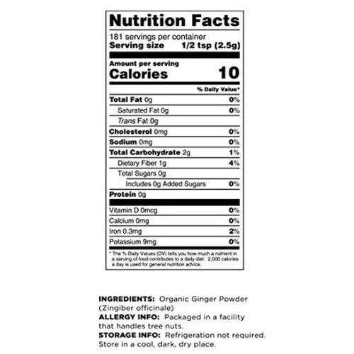 Organic Ginger Root Powder,454grams
