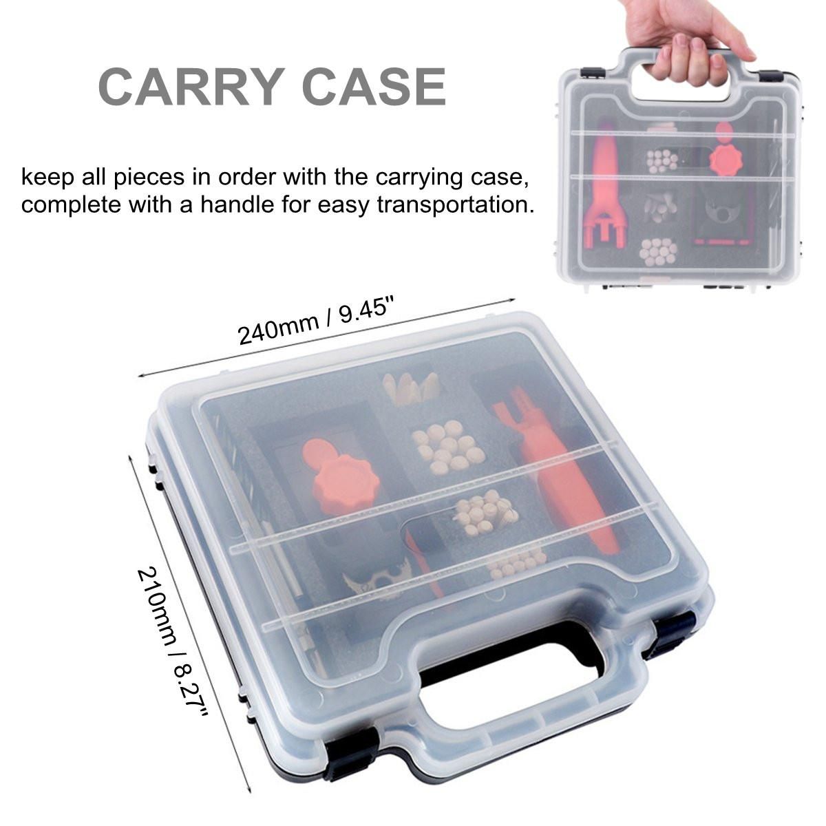 2 In 1 Undercover Jig Set Pocket Hole Kit Carry Case Wood Dowel Drill 6/8/10mm