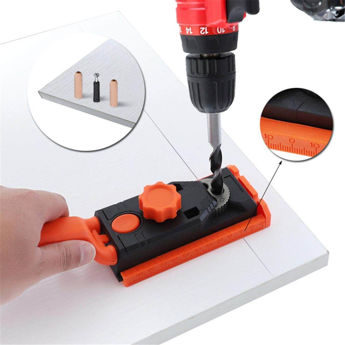 2 In 1 Undercover Jig Set Pocket Hole Kit Carry Case Wood Dowel Drill 6/8/10mm