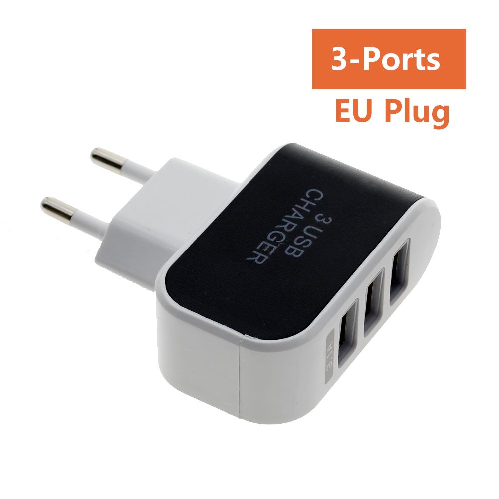 DC 5V USB Power Adapter EU Plug US Plug 1 2 3 6 USB Ports