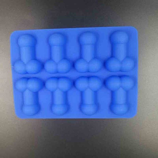 Ice Tray  Penis Cube Cake Mold Silicone Mold Candle Moulds Sugar Craft Tools Chocolate Ice Mold Dropshipping-Blue