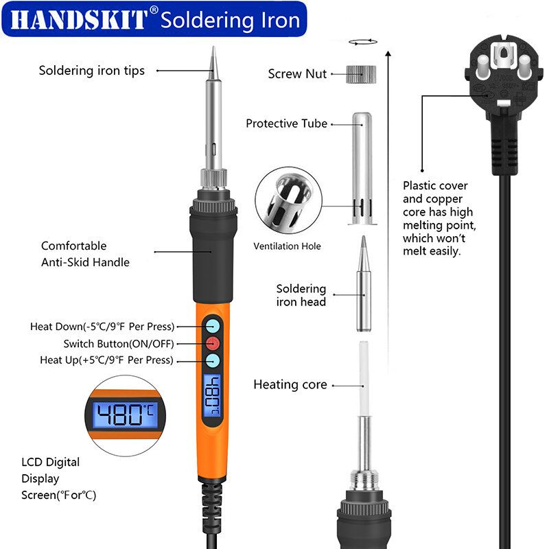 Handskit 90W Digital Display Soldering Iron Set Internal
