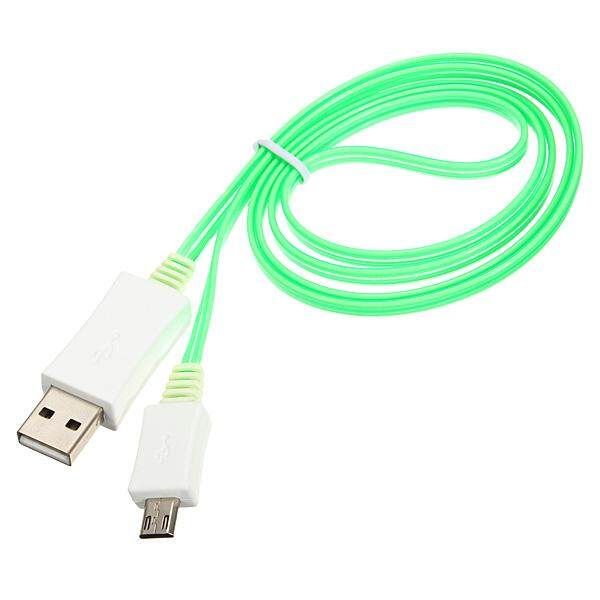 New LED Light USB Charger Data Sync Cable For Android Sony Samsung S4 S3 HTC LG Green