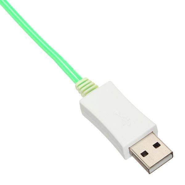 New LED Light USB Charger Data Sync Cable For Android Sony Samsung S4 S3 HTC LG Green