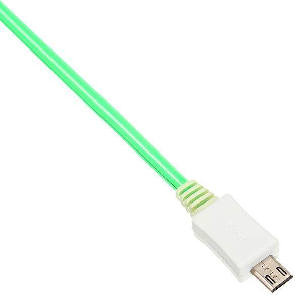 New LED Light USB Charger Data Sync Cable For Android Sony Samsung S4 S3 HTC LG Green