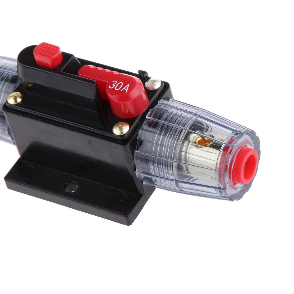 3pcs Manual Reset Circuit Breaker Boat Audio Stereo  Fuse Holder