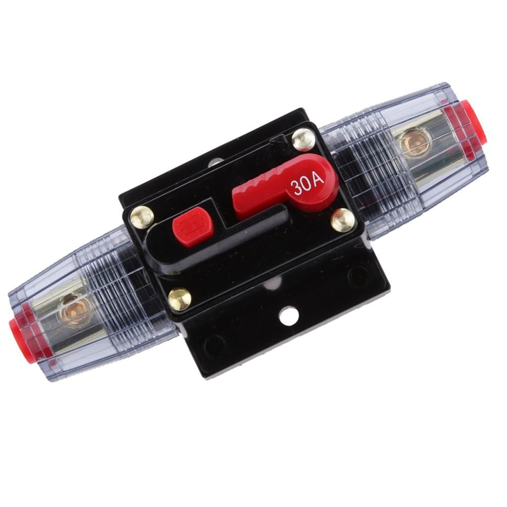 3pcs Manual Reset Circuit Breaker Boat Audio Stereo  Fuse Holder