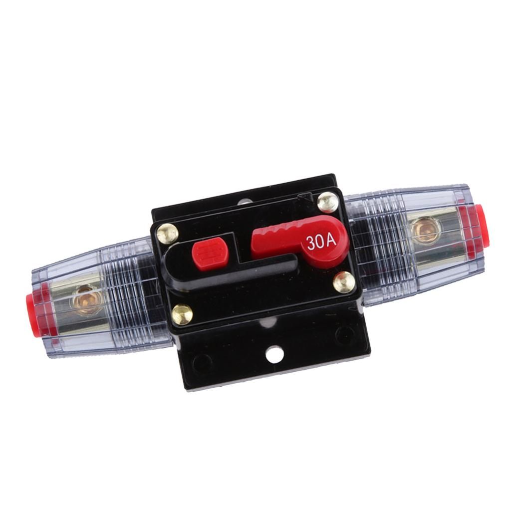 3pcs Manual Reset Circuit Breaker Boat Audio Stereo  Fuse Holder