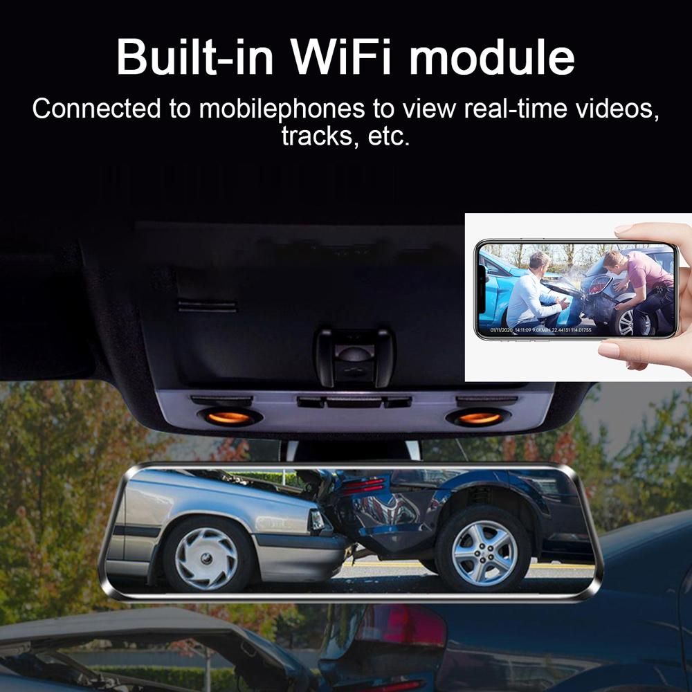 Dual Lens Car Video Recorder Auto Dash Cam Car Camera Recorder Night Viewing Loop Recording DVR 170 Degree Wide Angle Car Camcorder