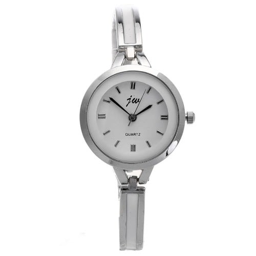 Alluring Ladies Small Round Dial Bracelet Watch - Silver