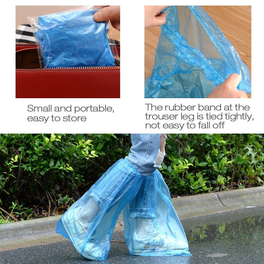 50 Pairs Disposable Shoe Covers Waterproof, Dustproof, And