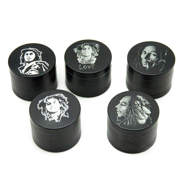 4 Piece Man's Head Patern Herb Grinder Metal Spice Crusher Zinc Alloy Pollen Catcher Smoking Accessories