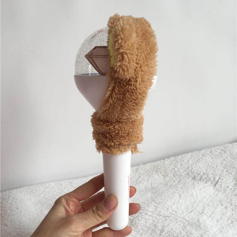Kpop Seventeen Cute Lightstick Headband The8 DK Light Stick Plush Head Cover Brown