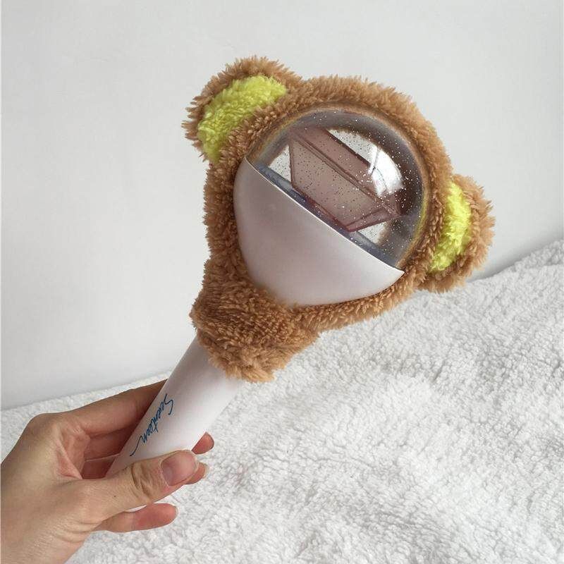 Kpop Seventeen Cute Lightstick Headband The8 DK Light Stick Plush Head Cover Brown