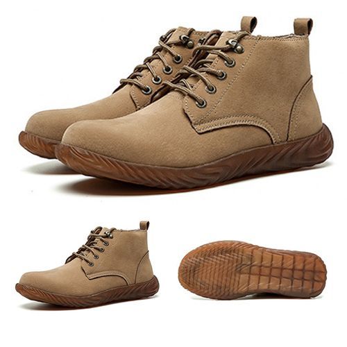 Safety Shoes Steel Toe Work Boots Leather Upper For Men