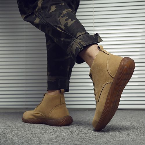 Safety Shoes Steel Toe Work Boots Leather Upper For Men