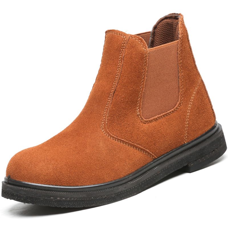 Safety Boots Steel Toe Work Shoes Suede Leather Upper Summer