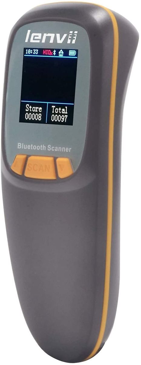 R777 Portable Bluetooth Barcode Scanner Wireless With LCD Screen Handheld 2D Barcode Reader QR Code Scanner