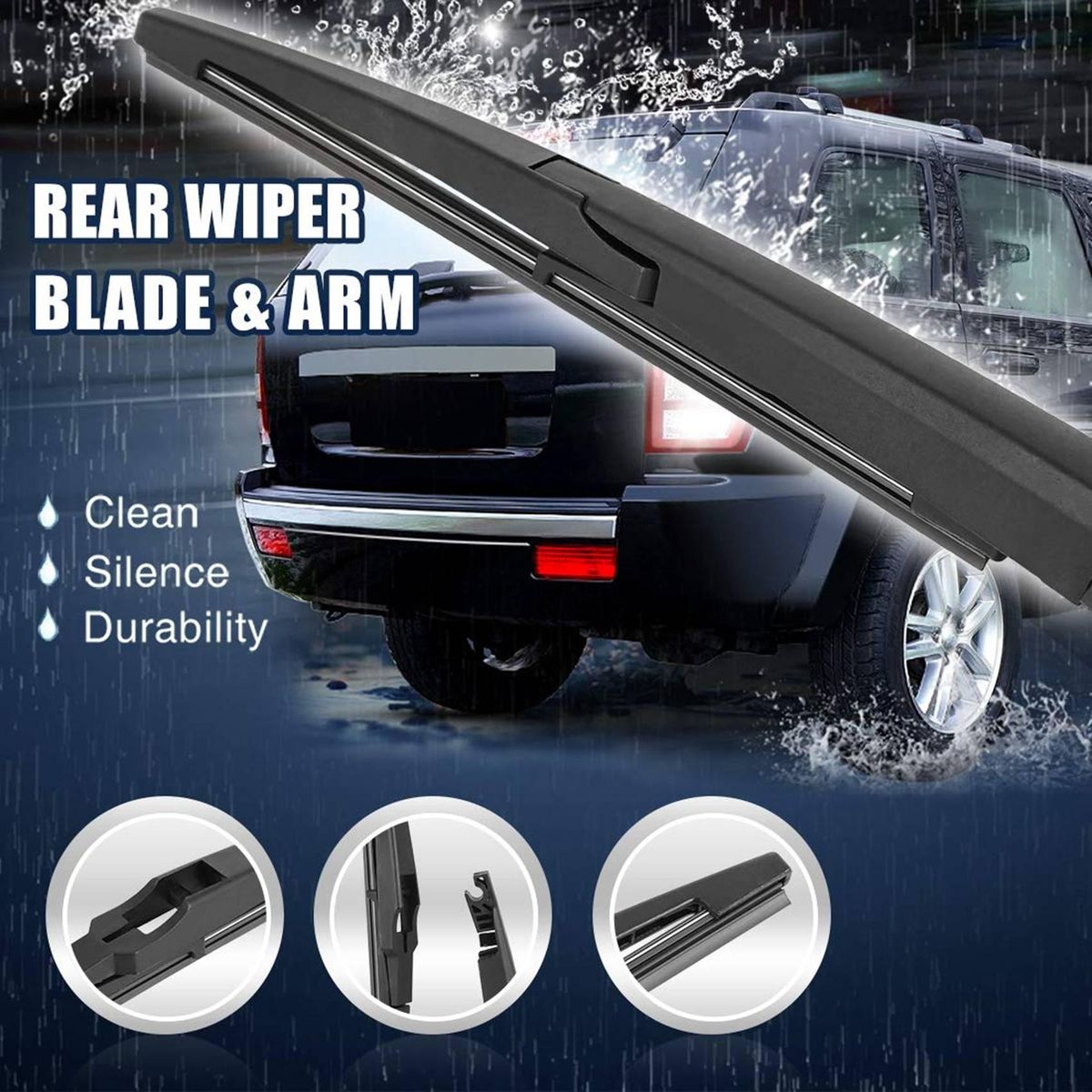Car Rear Windshield Wiper Blade Arm Set for Kia Soul