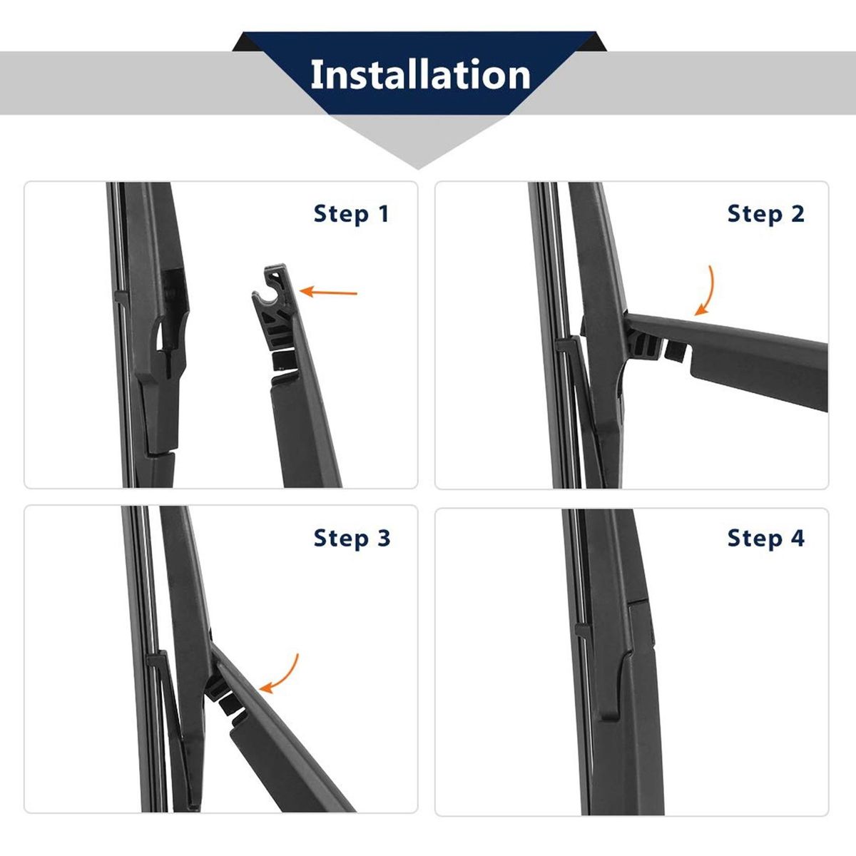 Car Rear Windshield Wiper Blade Arm Set for Kia Soul