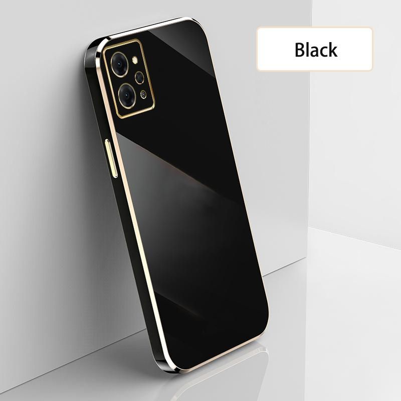 Ultra Thin Plating Phone Case for Realme C31 Lens Protection soft Phone Back Cover-Black