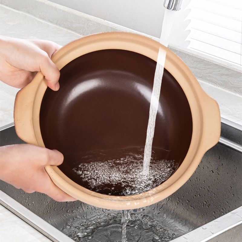Unglazed Ceramic Material Casseroles Pot Rice Soup Stew Pot