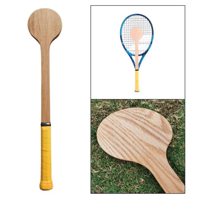 Functional Wooden Tennis Spoon For Mastering Sweet Spot Tennis Yellow