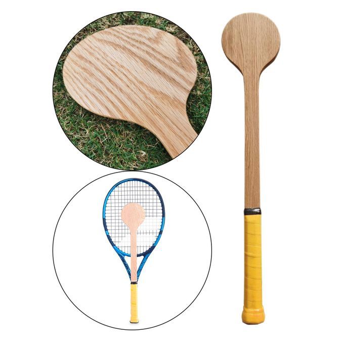 Functional Wooden Tennis Spoon For Mastering Sweet Spot Tennis Yellow