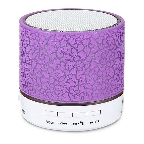 A9 Wireless Bluetooth Speaker Portable LED Mini Hands Free TF USB Subwoofer Music Sound Player For Car Phone Iphone PC(Purple) HT-S