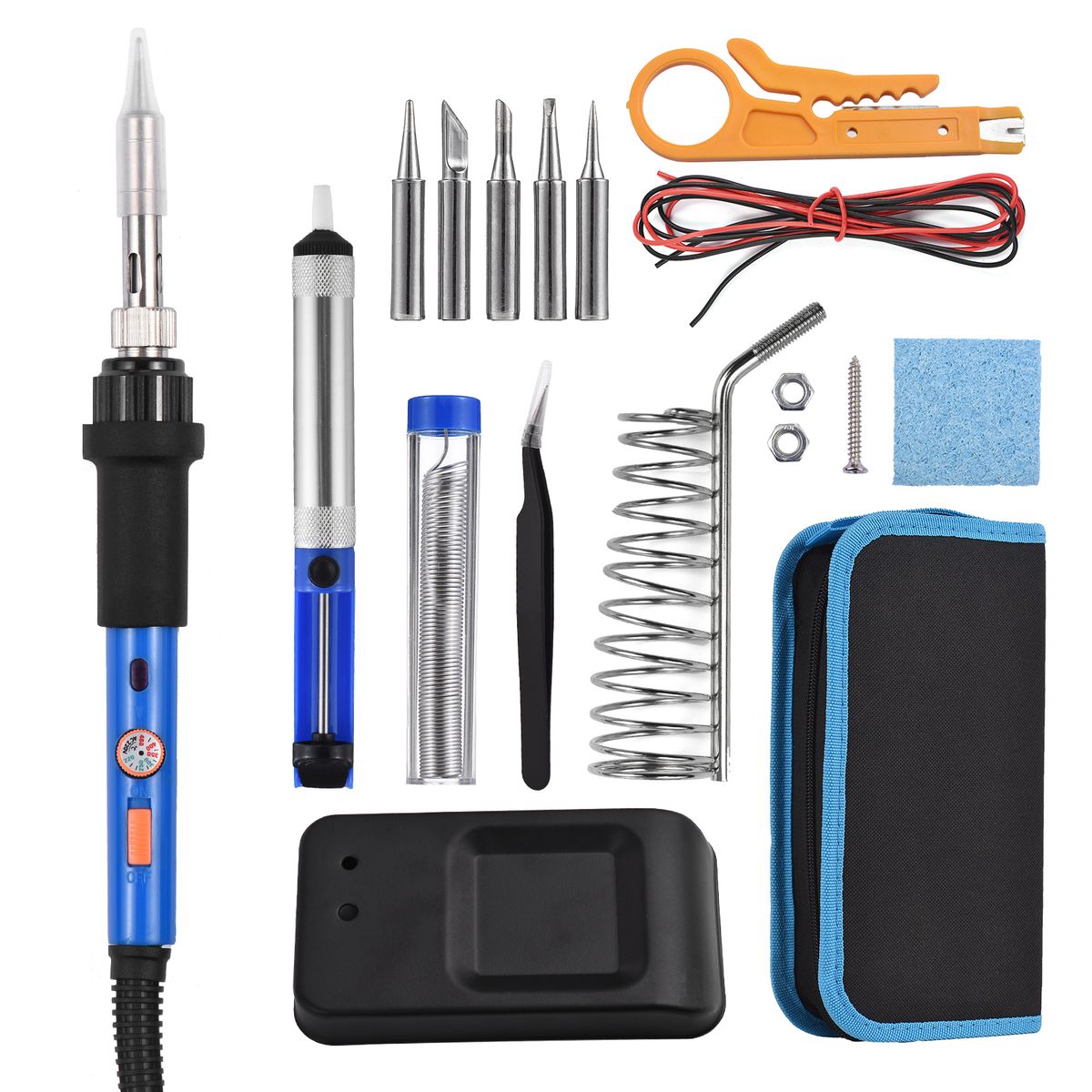 Portable Soldering Iron Kit 60W Adjustable Temperature