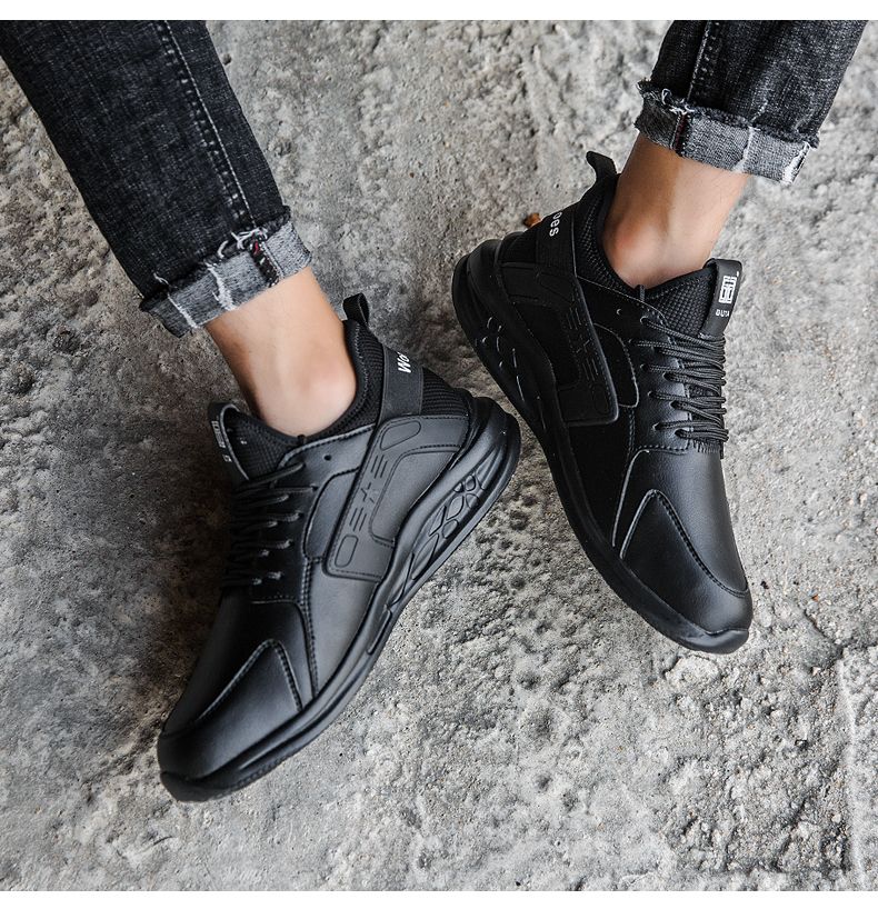 Work Safety Shoes Leather Boots Men Puncture-Proof Work Sneakers
