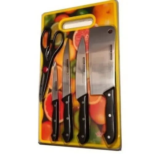 Knife Set With Chopping Board & Scissors