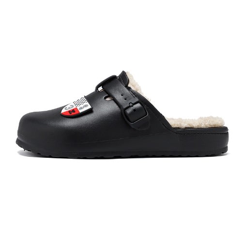 Lined Crocs With Fur- Black
