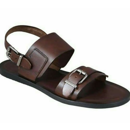 Buckle Design Sandal - Brown