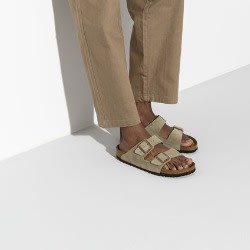 Grey Unisex Suede Leather Birkenstock Slide