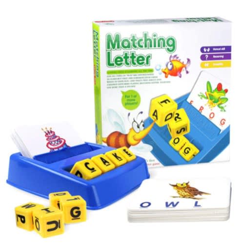 Matching Alphabet Letter, Word Spelling And Memory Puzzle Board Toy For Kids