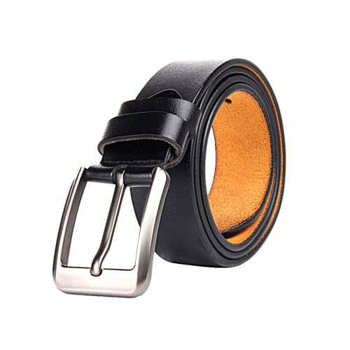 Men's Leather Hide Belt - Black