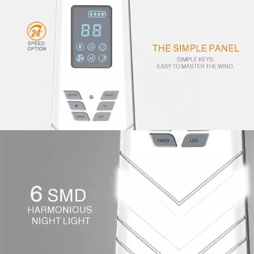 Rechargeable Standing Fan 83hrs Long Lasting Duration- ctl-cf056wr-18 -18 Inches