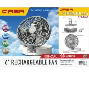 Rechargeable Table Fan - 24W - 6”  - QRF - 2806