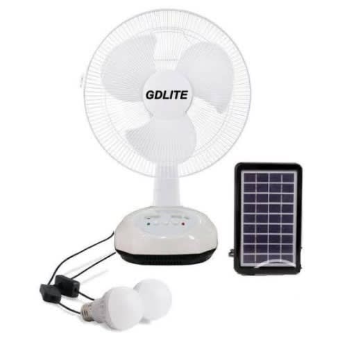 Rechargeable Fan With Solar Panel Gd-8019