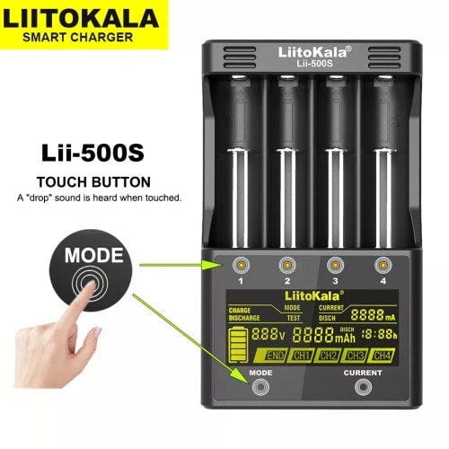 Liitokala Lii-500S Smart Battery Charger With Lcd Display