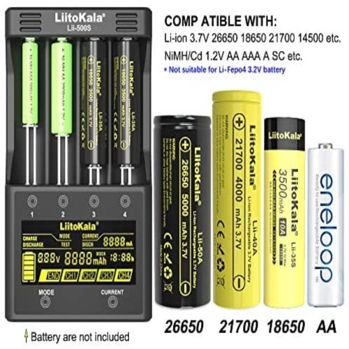 Liitokala Lii-500S Smart Battery Charger With Lcd Display