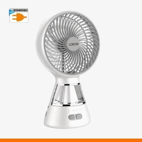 Rechargeable Table Fan With Led Light -6