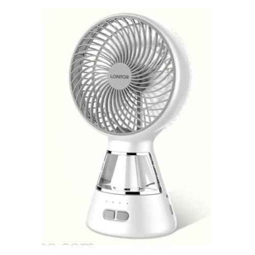Rechargeable Table Fan With Led Light -6" -1500mAh - A24367