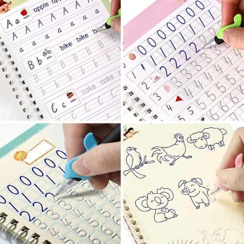 Magic Practice Copybook For Hand Writing - 4 In 1