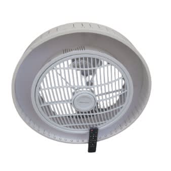 Acrylic Circular Semi Flush Mount Lighting Led Ceiling Fan Lamp + Remote Control
