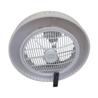 Acrylic Circular Semi Flush Mount Lighting Led Ceiling Fan Lamp + Remote Control