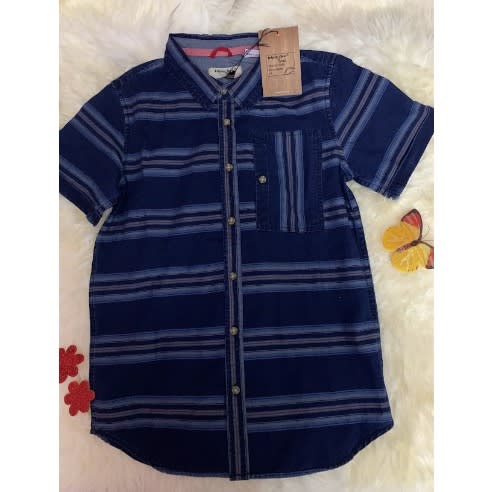 Short Sleeve Striped Shirt For Boys