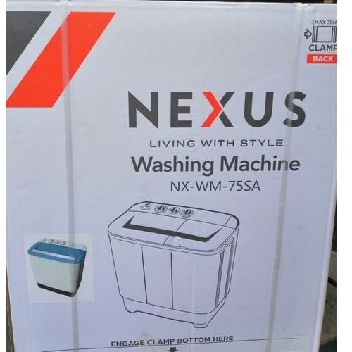 Semi Automatic Washing Machine NX-WM-75SA -  7.5kg Wash Capacity And 5kg Spin Capacity