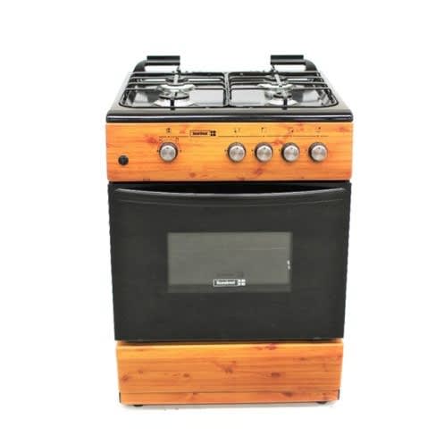 4 Burner Gas Cooker - 60×60 Cms - wood